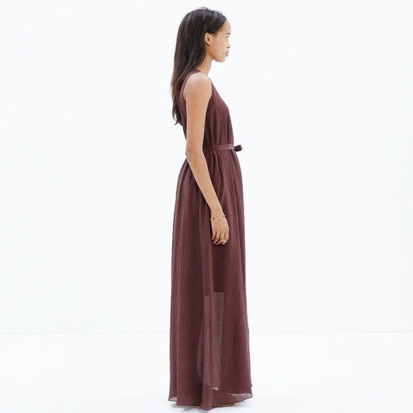NWOT Madewell shirred silk-blend maxi dress - Picture 2 of 8
